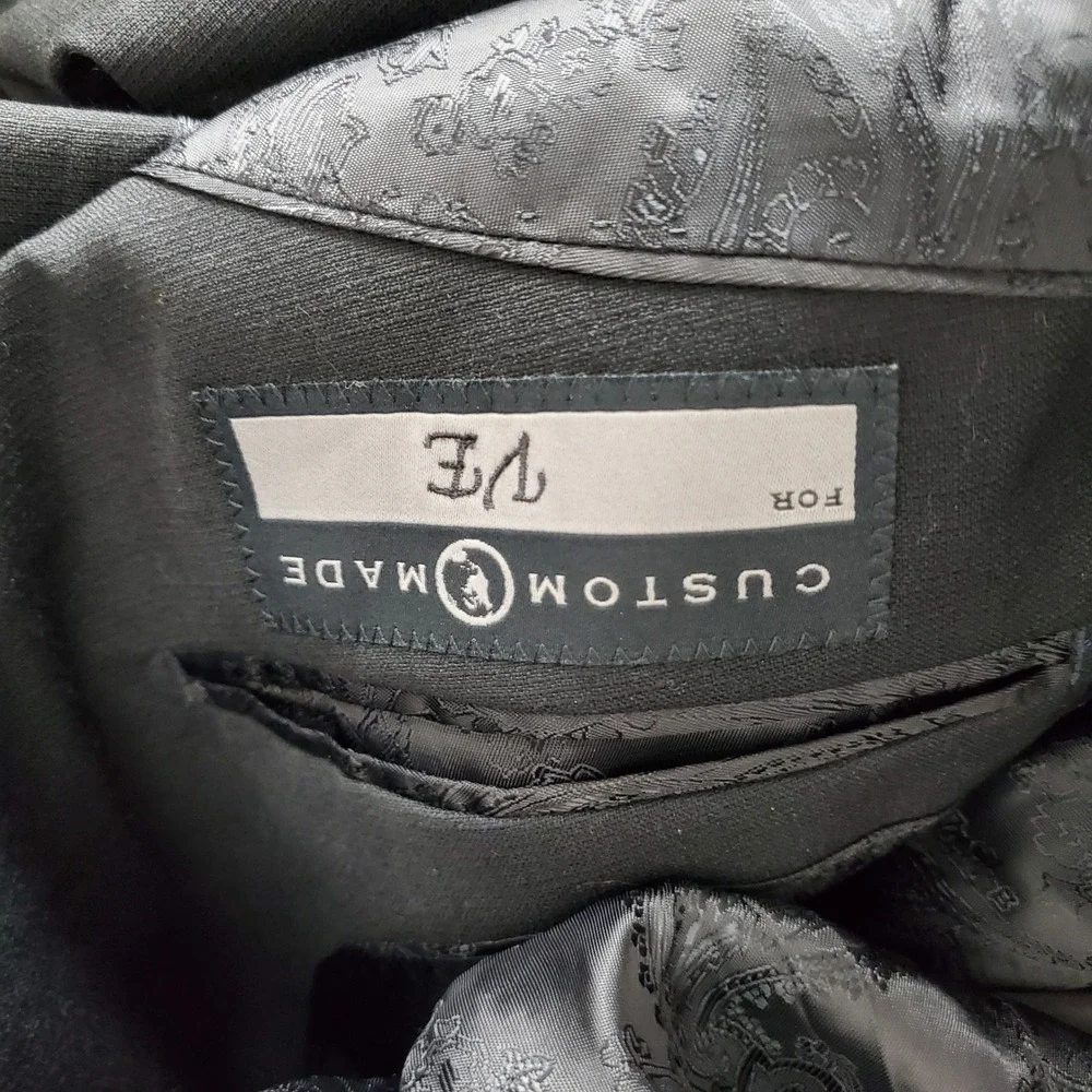 JOE Joseph Abboud Mens Black Wool Blend 2 Button Blazer Sport Coat Jacket Custom